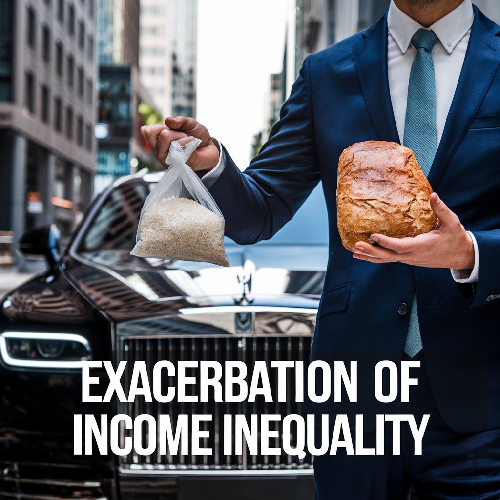 Exacerbation of Income Inequality