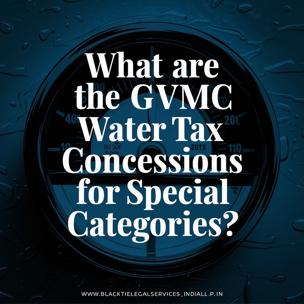 What are the GVMC Water Tax Concessions for Special Categories?