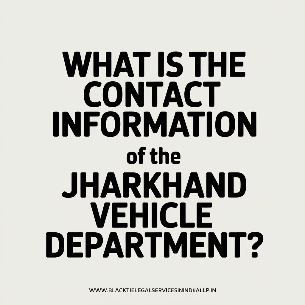 What is the Contact Information of the Jharkhand Vehicle Department?