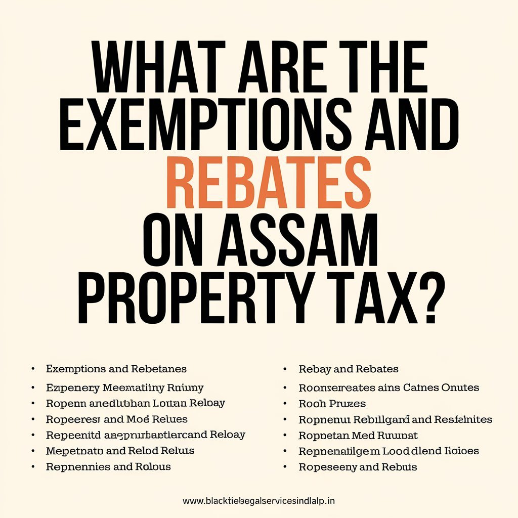 What are the Exemptions and Rebates on Assam Property Tax?