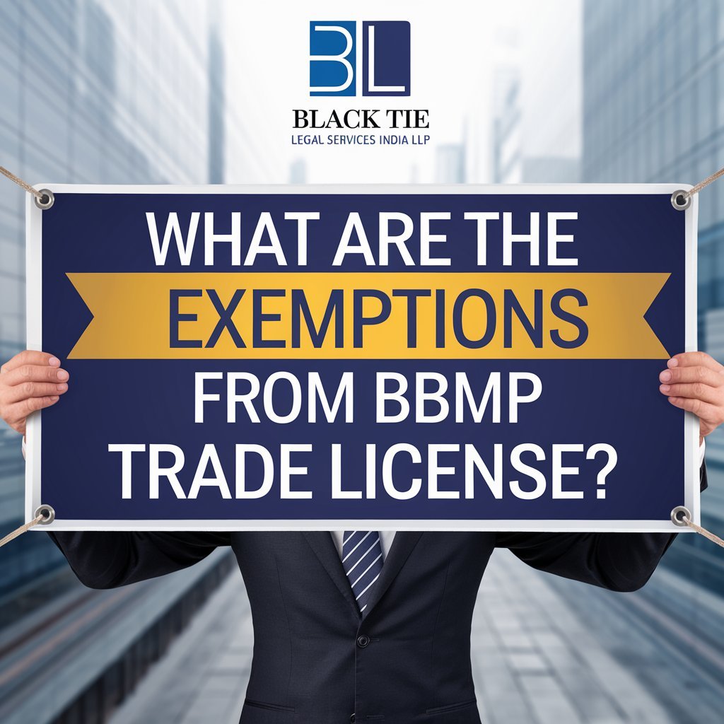 What are the Exemptions from BBMP Trade License?