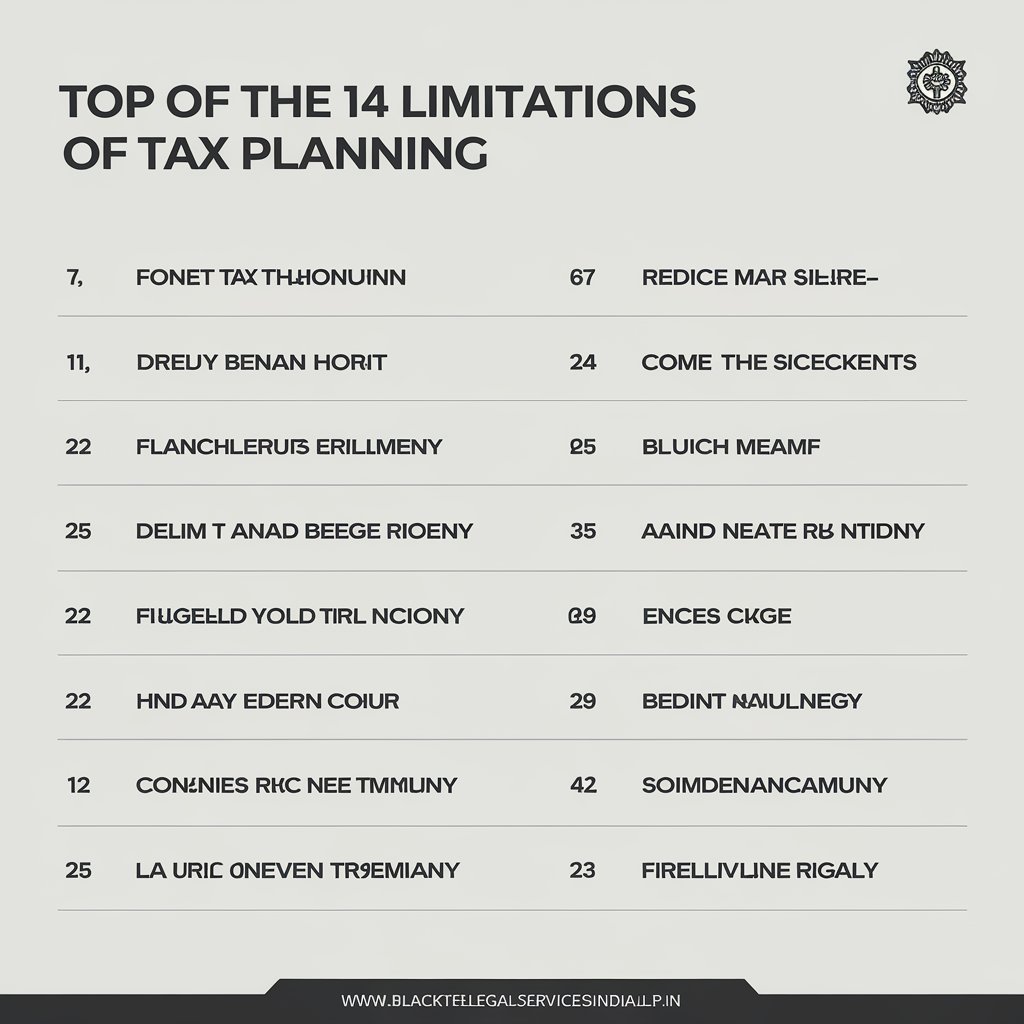 What are the Top 14 limitations of Tax Planning?