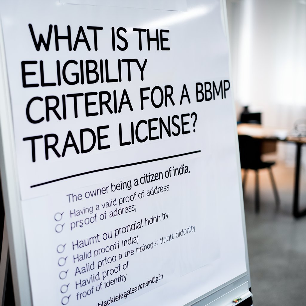 What is the Eligibility Criteria for a BBMP Trade License?