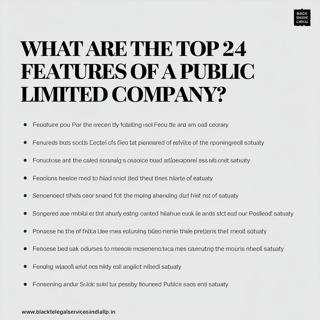 What are the Top 24 Features of a Public Limited Company?