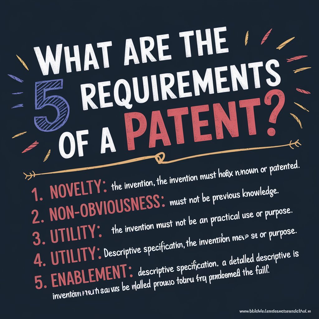 What are the 5 Requirements of a Patent?