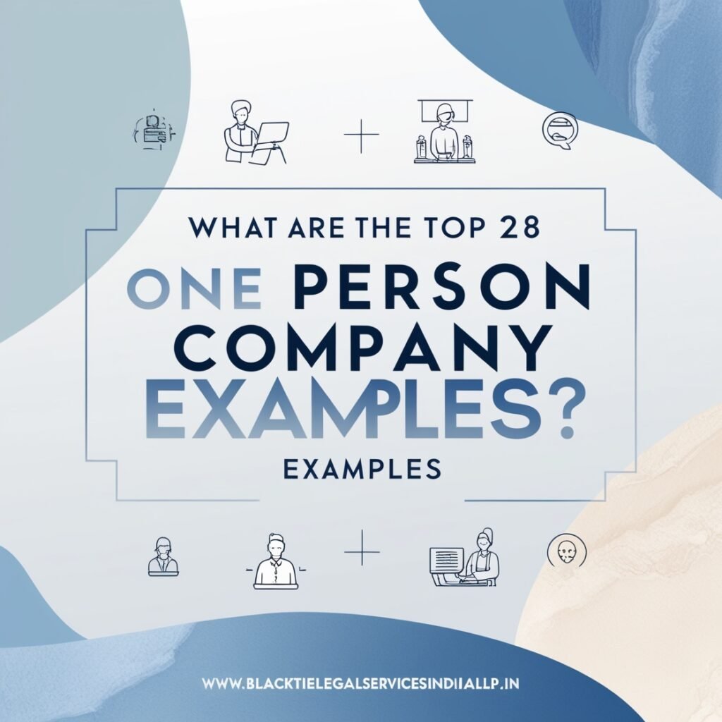 What are the Top 28 One Person Company Examples?